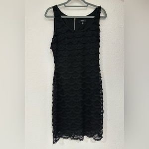 Guess Black Sleeveless Lace Mini Dress